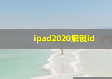 ipad2020解锁id