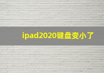 ipad2020键盘变小了