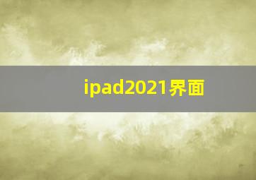 ipad2021界面