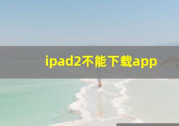 ipad2不能下载app