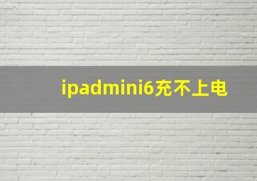 ipadmini6充不上电