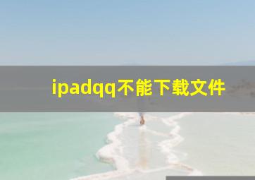 ipadqq不能下载文件