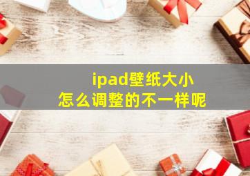 ipad壁纸大小怎么调整的不一样呢