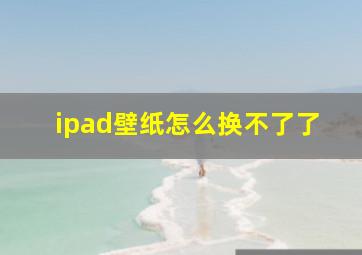 ipad壁纸怎么换不了了