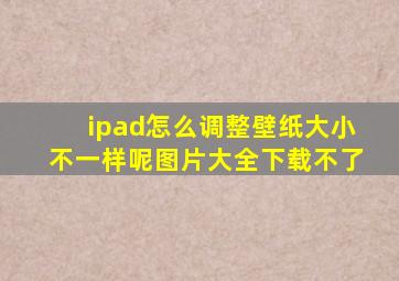 ipad怎么调整壁纸大小不一样呢图片大全下载不了