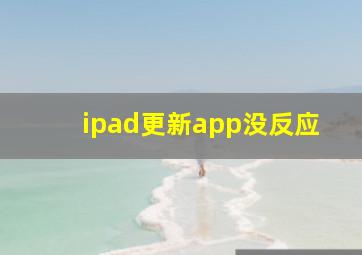 ipad更新app没反应