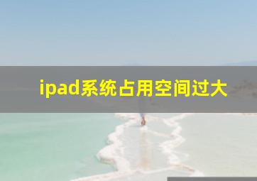 ipad系统占用空间过大