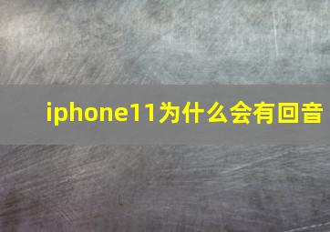 iphone11为什么会有回音