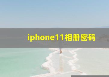 iphone11相册密码