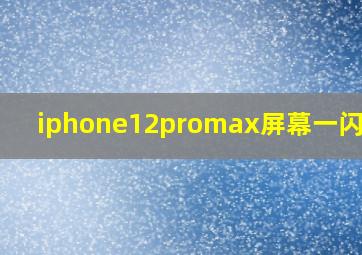 iphone12promax屏幕一闪一闪