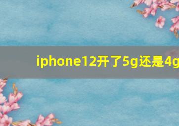 iphone12开了5g还是4g