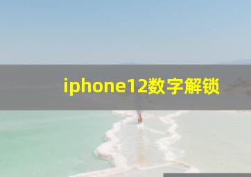 iphone12数字解锁