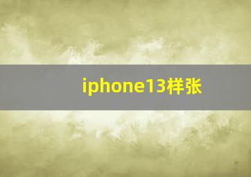 iphone13样张