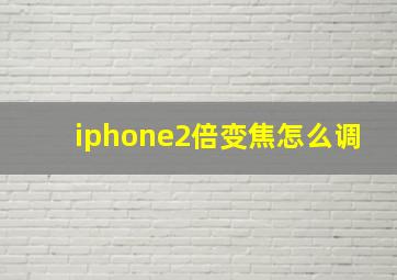 iphone2倍变焦怎么调