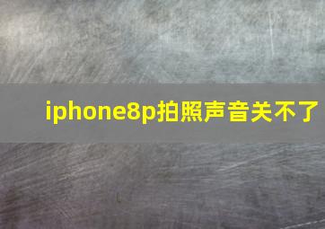 iphone8p拍照声音关不了