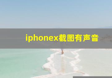 iphonex截图有声音