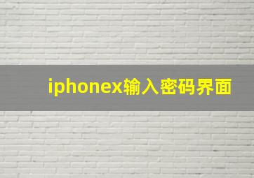 iphonex输入密码界面