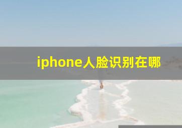 iphone人脸识别在哪