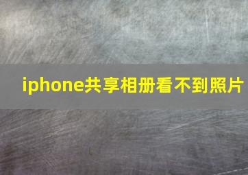 iphone共享相册看不到照片