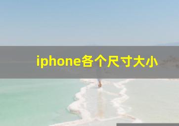 iphone各个尺寸大小