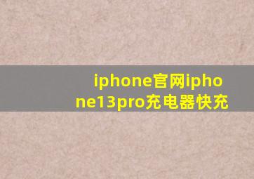 iphone官网iphone13pro充电器快充