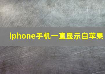 iphone手机一直显示白苹果