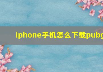 iphone手机怎么下载pubg