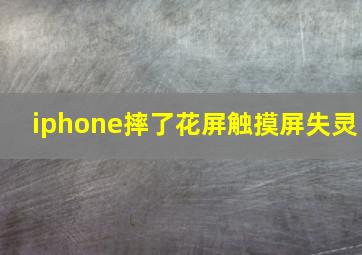 iphone摔了花屏触摸屏失灵