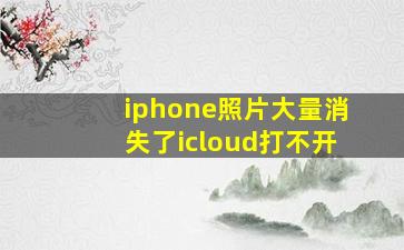 iphone照片大量消失了icloud打不开