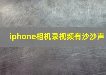 iphone相机录视频有沙沙声