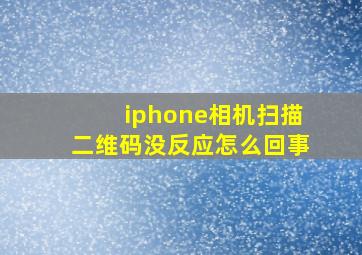 iphone相机扫描二维码没反应怎么回事