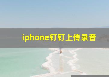 iphone钉钉上传录音