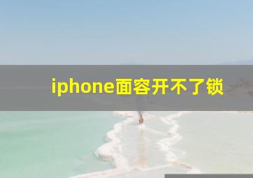 iphone面容开不了锁