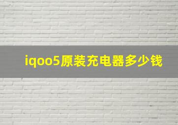 iqoo5原装充电器多少钱