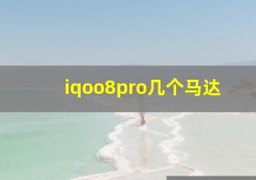 iqoo8pro几个马达