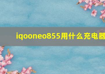 iqooneo855用什么充电器