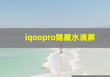 iqoopro隐藏水滴屏