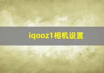 iqooz1相机设置