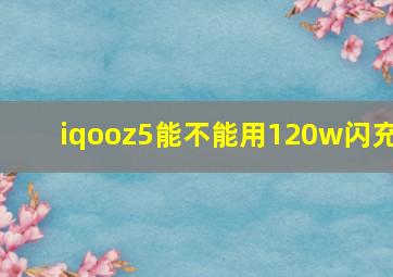 iqooz5能不能用120w闪充