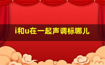 i和u在一起声调标哪儿