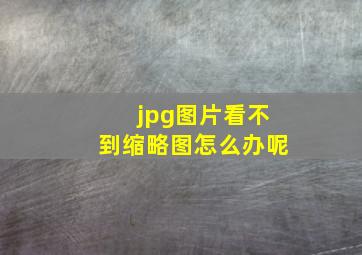 jpg图片看不到缩略图怎么办呢