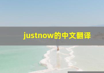 justnow的中文翻译