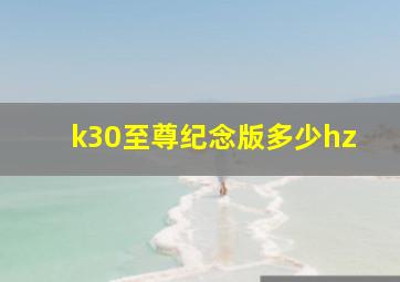 k30至尊纪念版多少hz