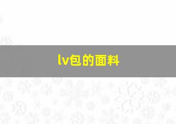 lv包的面料