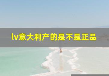 lv意大利产的是不是正品