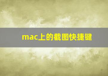 mac上的截图快捷键