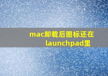 mac卸载后图标还在launchpad里