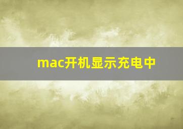 mac开机显示充电中