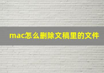 mac怎么删除文稿里的文件