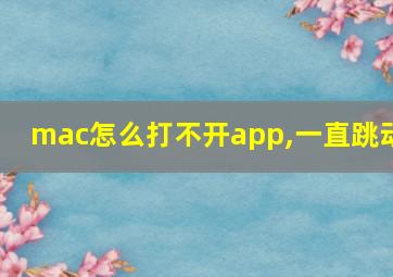 mac怎么打不开app,一直跳动